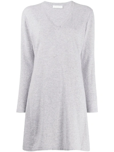 Fabiana Filippi Long-sleeved Flared Top In Grey