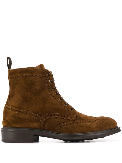 Scarosso John Lace-up Boots In Brown