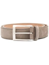 Scarosso Classic Square Buckle Belt In Grey