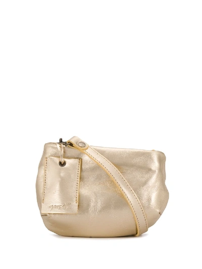 Marsèll Leather-tag Crossbody Bag In Gold