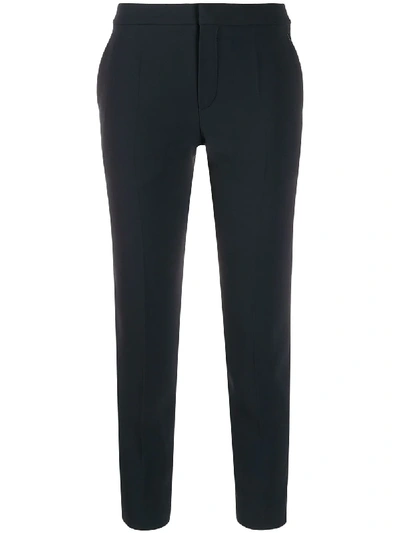 Chloé High-rise Cropped Trousers In Blue