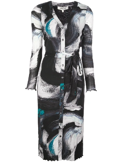 Diane Von Furstenberg Printed Wrap Dress In Blue