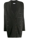 BRUNELLO CUCINELLI STRIPED EMBELLISHED CARDIGAN