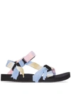 ARIZONA LOVE PANELLED KNOTTED FLAT SANDALS