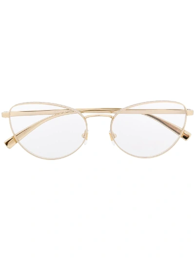 Versace Greca Cat-eye Glasses In 金色