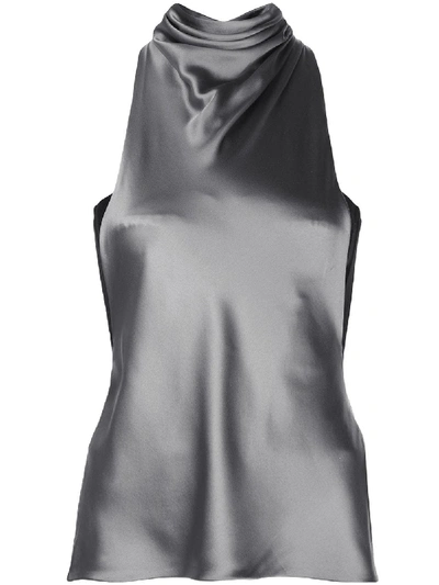 Rta Dru Layered Halter Top In Silver