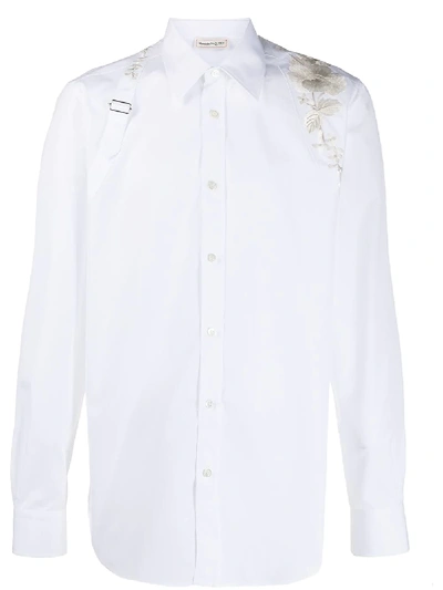 Alexander Mcqueen Floral Detail Shirt In White