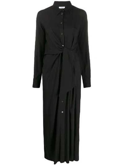 P.a.r.o.s.h Tie-waist Shirt Dress In Black