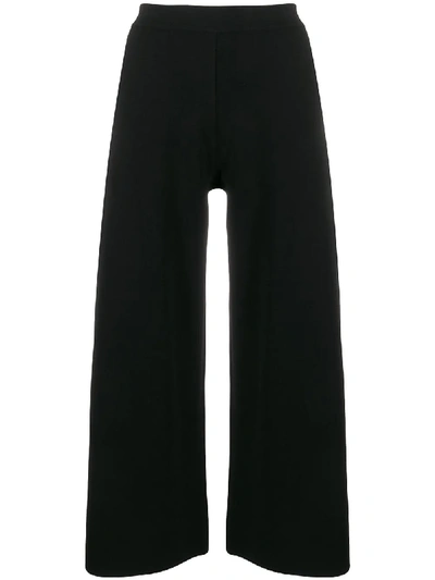 Stella Mccartney High-rise Cropped Culottes In Black