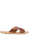 ANCIENT GREEK SANDALS THAIS PYTHON-EFFECT SANDALS