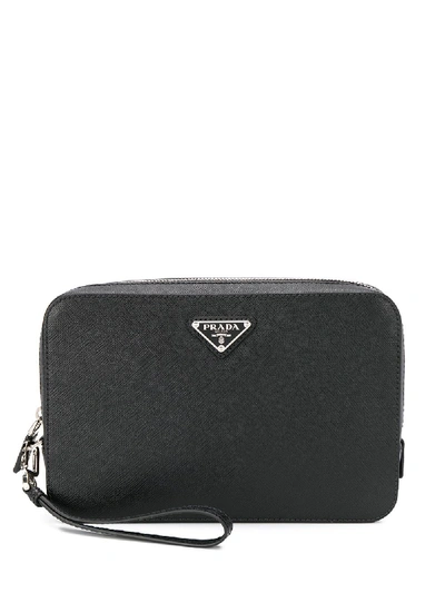 Prada Clutch Mit Reissverschluss In 黑色