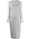 FENDI FF MOTIF MIDI DRESS