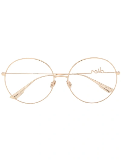 Dior Signature Unisex Optical Glasses In Gold