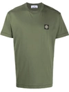 Stone Island 24113 Logo T-shirt In 绿色