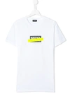 Diesel Teen Tjustdie Cotton T-shirt In White