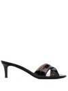 GIUSEPPE ZANOTTI CROSS STRAP 6MM HEEL MULES