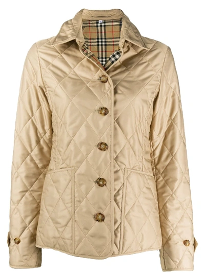 Burberry Diamond Quilted Thermoregulated Jacket In 大地色
