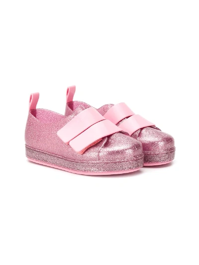 Mini Melissa Kids' Trainers Im Glitter-look In Pink