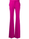 Alexander Mcqueen Flared Tailored Trousers In Pink