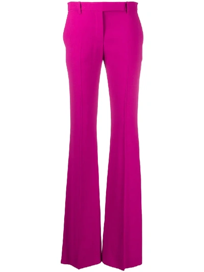 Alexander Mcqueen Flared Tailored Trousers In Pink