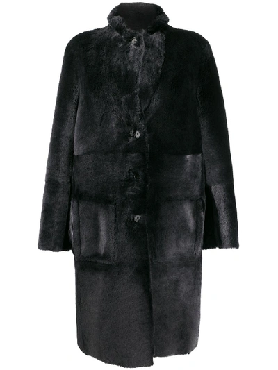 Joseph Britanny Reversible Shearling Coat In Black