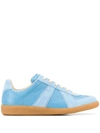 Maison Margiela Replica Panelled Low-top Sneakers In Blue