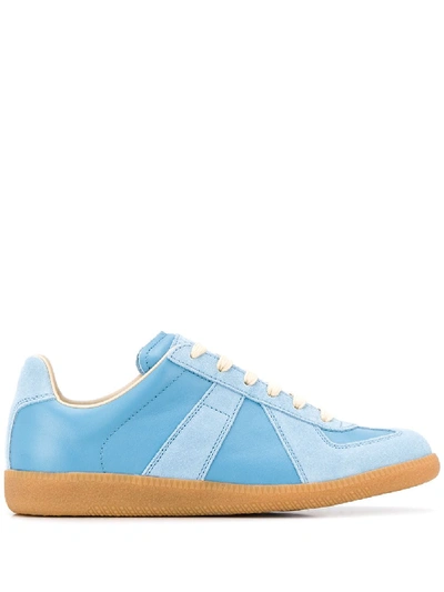 Maison Margiela Replica Panelled Low-top Sneakers In Blue