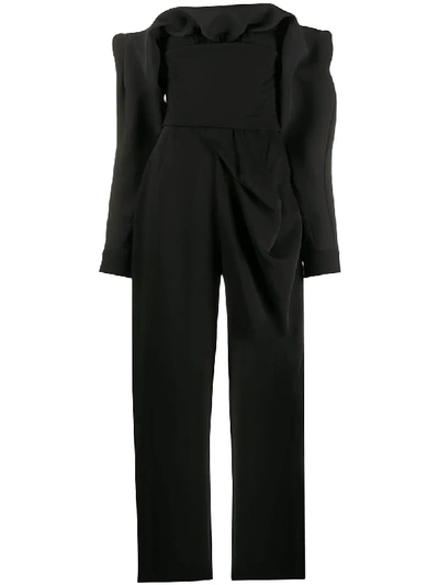 Chalayan Schulterfreier Jumpsuit In Black