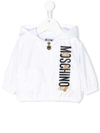 Moschino Babies' Logo Hoodie In White