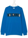 Moschino Teen Long Sleeve Sweatshirt In 蓝色