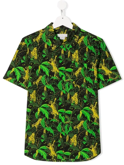 Stella Mccartney Teen Jungle Print Shirt In Green