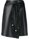 Nanushka Asymmetric Skirt In 黑色