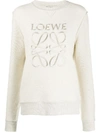 Loewe Embroidered Motif Sweatshirt In White