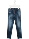 DSQUARED2 LOGO TAG STONEWASHED JEANS