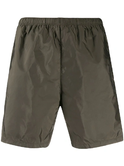 Prada Elasticated Waist Swim Shorts In 灰色