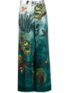 F.R.S FOR RESTLESS SLEEPERS PARADISE PRINTED SILK TROUSERS