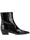 AEYDE PATENT LEATHER BOOTS