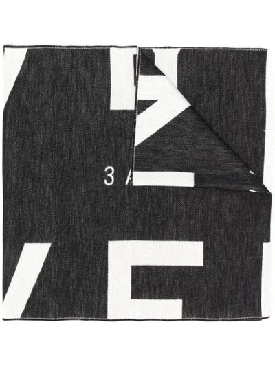 Givenchy Huge Logo Scarf In Nero