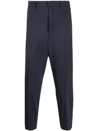 Prada Tapered Tailored Trousers In 蓝色