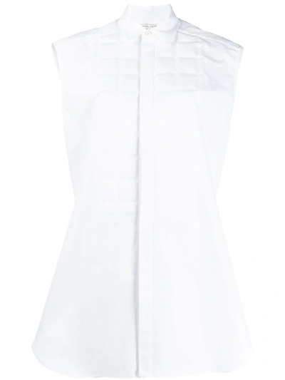 Bottega Veneta Quilted Sleeveless Shirt In 白色