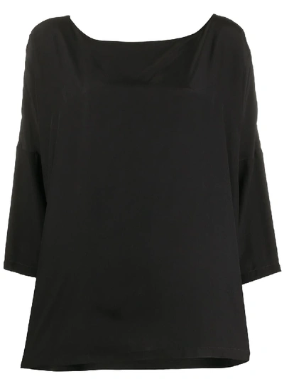 M Missoni Crepe De Chine Boxy Tunic In Black