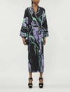 BERNADETTE PEIGNOIR LONG-SLEEVED SILK-CHIFFON MAXI DRESS,R00023473