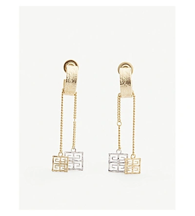 Givenchy 4g Gold And Silver-toned Hoop Earrings In 711 Gold