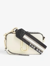 Marc Jacobs Snapshot Leather Cross-body Bag In Cream/black
