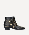 Chloé Chloe Women Embellished Nappa Leather Susanna Ankle Boots In Black