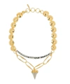 CHLOÉ GOLD-TONE BLAKE TOOTH PENDANT NECKLACE,5057865804460