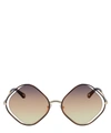 CHLOÉ POPPY DIAMOND CUT-OUT SUNGLASSES,000641348