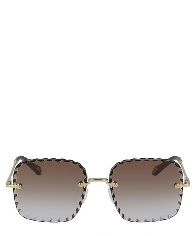 Chloé Rosie Oversized Square Sunglasses In Brown