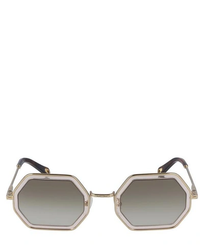 Chloé Tally Octagonal Sunglasses In Gold