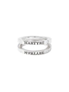 MARTYRE SILVER & DIAMOND SPLIT RING,R11-SD